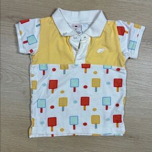 Monica + Andy Pickelball Padel Racquet Print Polo Shirt